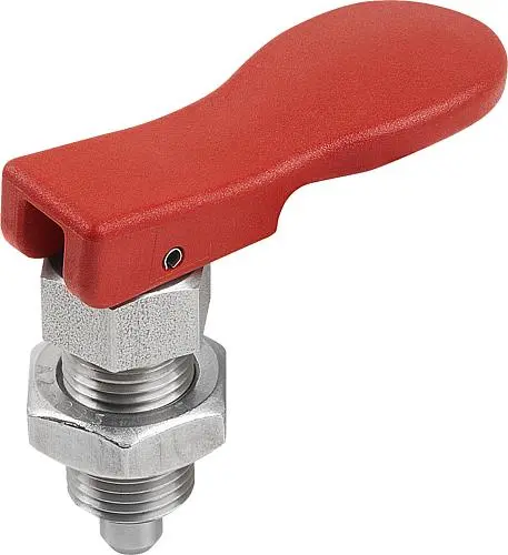 Produktfoto 1 von ARRETIERBOLZEN MIT EXZENTERGRIFF GR.1 M10X1, D=5, FORM:B, MIT KONTERMUTTER, EDELSTAHL UNGEHÄRTET UND BLANK,