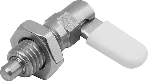 SPERRRIEGEL MIT ANSCHLAG, RECHTS, D=12, M20X1,5, FORM:D M. GEW.HÜLSE/MUTTER/KAPPE, EDELSTAHL