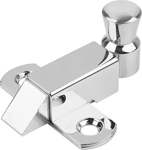 Produktfoto 1 von RIEGEL MIT RÜCKSTELLFEDER FORM:B RIEGEL NACH UNTEN L=73, B=70, MESSING