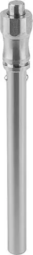 Produktfoto 1 von KUGELSPERRBOLZEN MIT KOPFARRETIERUNG, FORM:A MIT GRIFFMULDE, D1=5, L5=100, EDELSTAHL 1.4305 BLANK, KOMP:EDELSTAHL