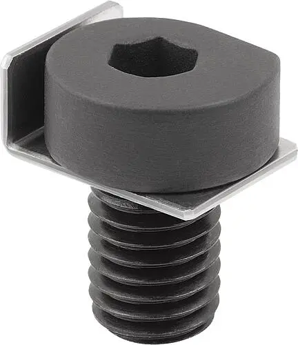 Produktfoto 1 von SPANNEXZENTER, FORM:B MIT SPANNBLECH, M08, F=4,7, VERGÜTUNGSSTAHL BRÜNIERT KOMP:EDELSTAHL BLANK