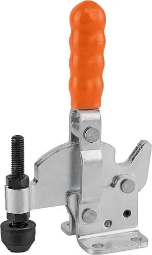 Produktfoto 1 von SCHNELLSPANNER STANDARD STAHL, FUß WAAGRECHT, KOMP:KUNSTSTOFF, ORANGE, M=M08X60