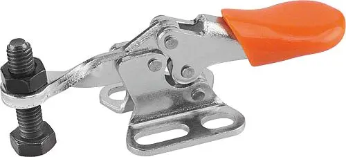 Produktfoto 1 von SCHNELLSPANNER, FUß WAAGRECHT, MINI, F1=500, FESTE ANDRUCKSPINDEL M05X20, STAHL VERZINKT UND PASSIVIERT,