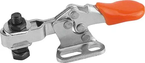 Produktfoto 1 von SCHNELLSPANNER MINI STAHL, FUß WAAGRECHT, KOMP:KUNSTSTOFF, ORANGE, M=M05X20