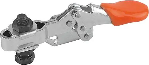Produktfoto 1 von SCHNELLSPANNER, FUß WAAGRECHT, MINI, F1=250, VERSTELLB. ANDRUCKSPINDEL M05X20, STAHL VERZINKT UND PASSIVIERT,