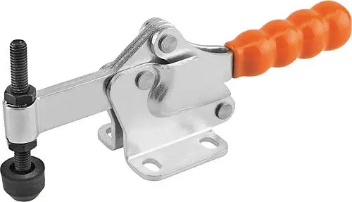 Produktfoto 1 von SCHNELLSPANNER STANDARD, FUß WAAGRECHT, STAHL, KOMP:KUNSTSTOFF ORANGE, M=M05X35