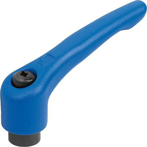 Produktfoto 1 von KLEMMHEBEL GR.3 M10, STAHL BLAU RAL5017 STRUKTURMATT, KOMP:STAHL BRÜNIERT