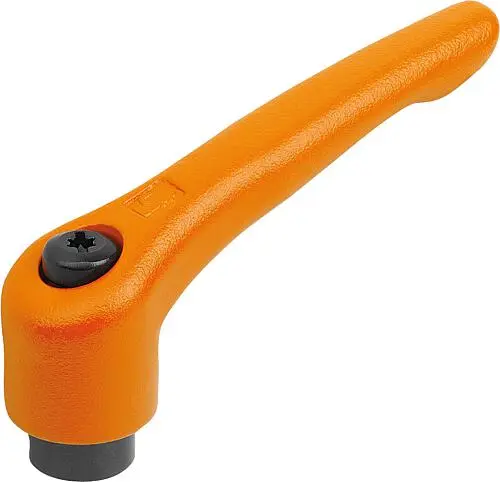 Produktfoto 1 von KLEMMHEBEL GR.3 M10, STAHL ORANGE RAL2004 STRUKTURMATT, KOMP:STAHL BRÜNIERT