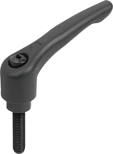 Produktfoto 1 von KLEMMHEBEL GR.1 M05X10, STAHL SCHWARZ RAL9005 STRUKTURMATT, KOMP:STAHL BRÜNIERT