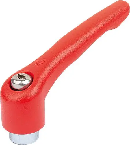 Produktfoto 1 von KLEMMHEBEL GR.2 M06, ZINK ROT RAL3020 STRUKTURMATT, KOMP:STAHL BLAU-PASSIVIERT