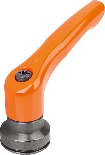 Produktfoto 1 von KLEMMHEBEL MIT SPANNKRAFTVERSTÄRKER GR.5 M12, ZINK ORANGE RAL2004 KUNSTSTOFFBESCHICHTET, KOMP:STAHL