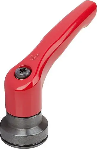 Produktfoto 1 von KLEMMHEBEL MIT SPANNKRAFTVERSTÄRKER GR.2 M08, ZINK ROT RAL3003 KUNSTSTOFFBESCHICHTET, KOMP:STAHL