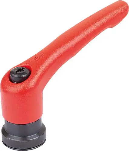 Produktfoto 1 von KLEMMHEBEL MIT SPANNKRAFTVERSTÄRKER GR.4 M10, ZINK ROT RAL3020 STRUKTURMATT, KOMP:STAHL BRÜNIERT