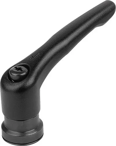 Produktfoto 1 von KLEMMHEBEL MIT SPANNKRAFTVERSTÄRKER GR.4 M10, ZINK SCHWARZ RAL9005 STRUKTURMATT, KOMP:STAHL BRÜNIERT