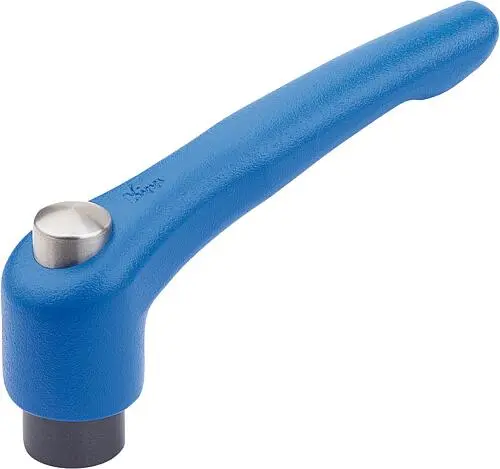 Produktfoto 1 von KLEMMHEBEL MIT SCHUTZKAPPE GR.2 M06, ZINK BLAU RAL5017 STRUKTURMATT, KOMP:STAHL BRÜNIERT