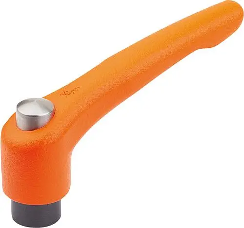 Produktfoto 1 von KLEMMHEBEL MIT SCHUTZKAPPE GR.2 M08, ZINK ORANGE RAL2004 STRUKTURMATT, KOMP:STAHL BRÜNIERT