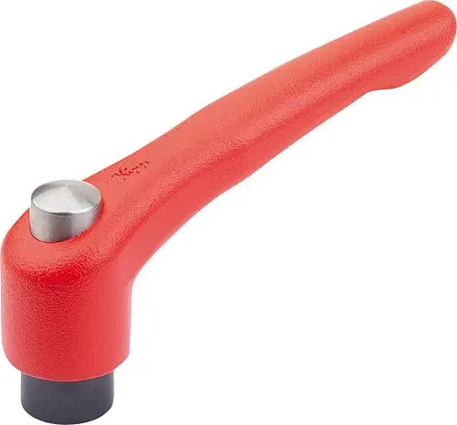 Produktfoto 1 von KLEMMHEBEL MIT SCHUTZKAPPE GR.2 M06, ZINK ROT RAL3020 STRUKTURMATT, KOMP:STAHL BRÜNIERT