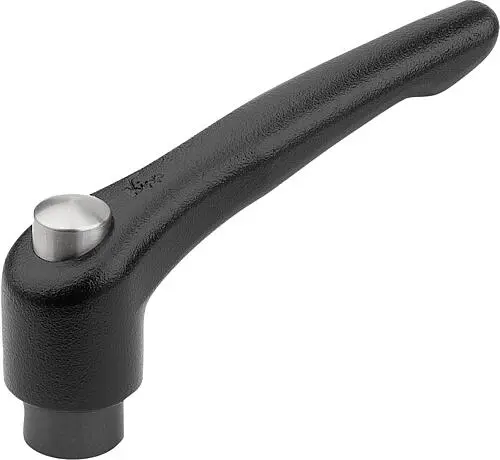 Produktfoto 1 von KLEMMHEBEL MIT SCHUTZKAPPE GR.2 M08, ZINK SCHWARZ RAL9005 STRUKTURMATT, KOMP:STAHL BRÜNIERT