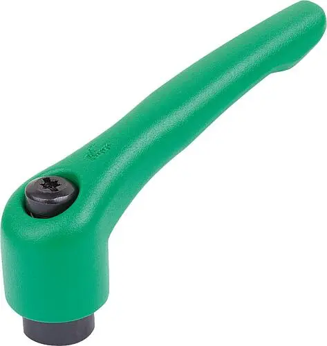 Produktfoto 1 von KLEMMHEBEL GR.5 M16, ZINK GRÜN RAL6032 STRUKTURMATT, KOMP:STAHL BRÜNIERT