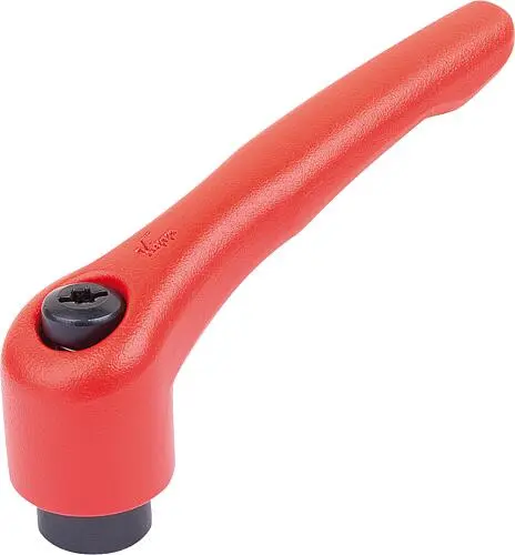 Produktfoto 1 von KLEMMHEBEL GR.0 M03, ZINK ROT RAL3020 STRUKTURMATT, KOMP:STAHL BRÜNIERT