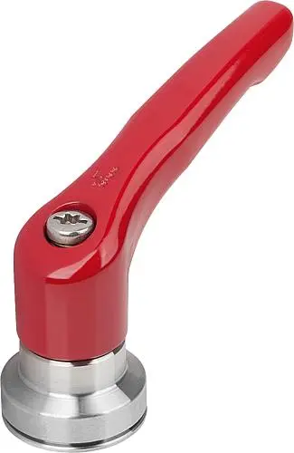 Produktfoto 1 von KLEMMHEBEL MIT SPANNKRAFTVERSTÄRKER GR.2 M08, ZINK ROT RAL3003 KUNSTSTOFFBESCHICHTET, KOMP:EDELSTAHL