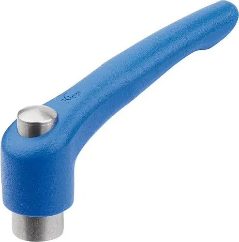 Produktfoto 1 von KLEMMHEBEL MIT SCHUTZKAPPE GR.2 M06, ZINK BLAU RAL5017 STRUKTURMATT, KOMP:EDELSTAHL BLANK