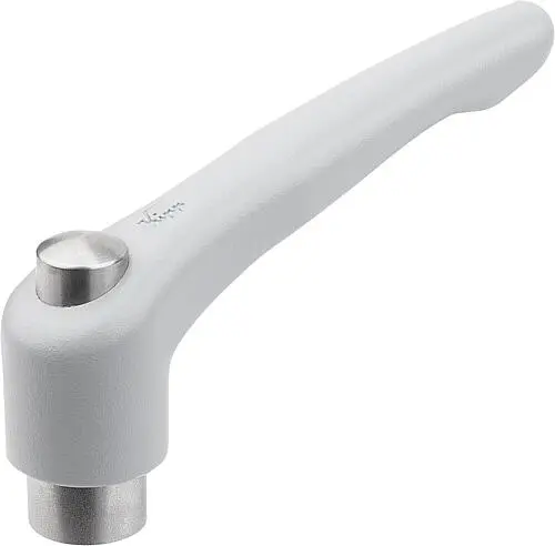Produktfoto 1 von KLEMMHEBEL MIT SCHUTZKAPPE GR.2 M06, ZINK GRAU RAL7040 STRUKTURMATT, KOMP:EDELSTAHL BLANK