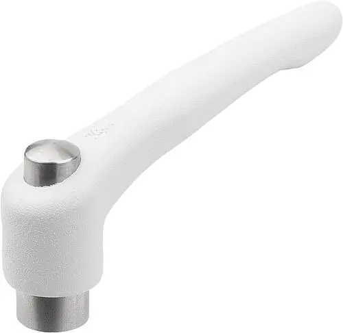 Produktfoto 1 von KLEMMHEBEL MIT SCHUTZKAPPE GR.3 M10, ZINK GRAU RAL7035 STRUKTURMATT, KOMP:EDELSTAHL BLANK