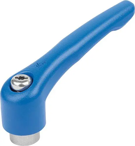 Produktfoto 1 von KLEMMHEBEL GR.2 M06, ZINK BLAU RAL5017 STRUKTURMATT, KOMP:EDELSTAHL BLANK