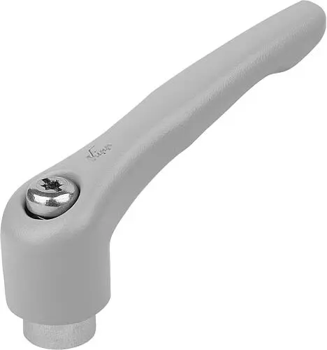 Produktfoto 1 von KLEMMHEBEL GR.1 M04, ZINK GRAU RAL7040 STRUKTURMATT, KOMP:EDELSTAHL BLANK