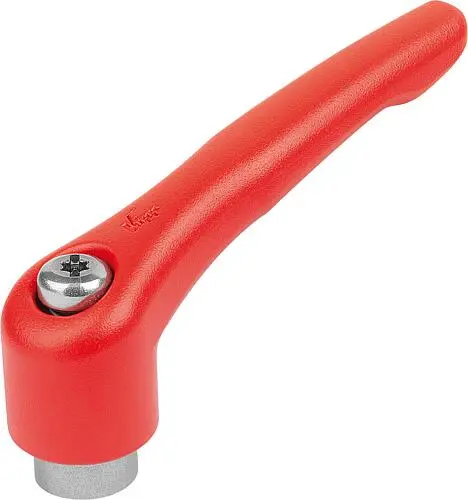 Produktfoto 1 von KLEMMHEBEL GR.1 M05, ZINK ROT RAL3020 STRUKTURMATT, KOMP:EDELSTAHL BLANK