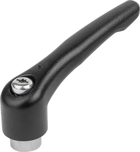 Produktfoto 1 von KLEMMHEBEL GR.3 M08, ZINK SCHWARZ RAL9005 STRUKTURMATT, KOMP:EDELSTAHL BLANK