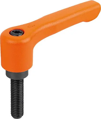 Produktfoto 1 von KLEMMHEBEL FLACH GR.2 M06X50, ZINK ORANGE RAL2004 STRUKTURMATT, KOMP:STAHL BRÜNIERT