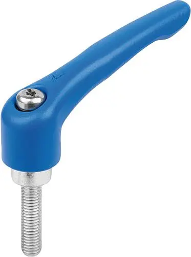 KLEMMHEBEL GR.2 M06X45, ZINK BLAU RAL5017 STRUKTURMATT, KOMP:STAHL BLAU-PASSIVIERT
