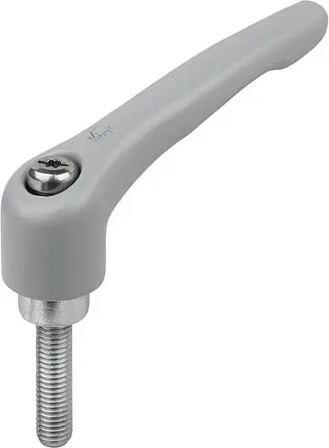 Produktfoto 1 von KLEMMHEBEL GR.0 M04X30, ZINK GRAU RAL7040 STRUKTURMATT, KOMP:STAHL BLAU-PASSIVIERT