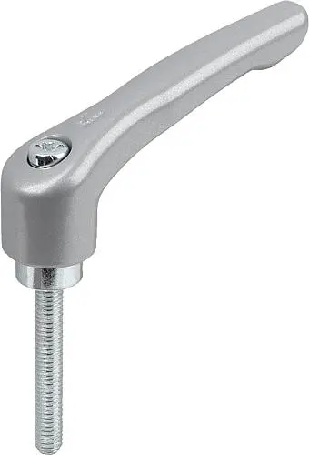 Produktfoto 1 von KLEMMHEBEL GR.3 M08X45, ZINK SILBER-METALLIC KUNSTSTOFFBESCHICHTET, KOMP:STAHL BLAU-PASSIVIERT