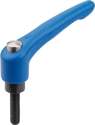 Produktfoto 1 von KLEMMHEBEL MIT SCHUTZKAPPE GR.2 M10X30, ZINK BLAU RAL5017 STRUKTURMATT, KOMP:STAHL BRÜNIERT