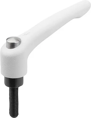 Produktfoto 1 von KLEMMHEBEL MIT SCHUTZKAPPE GR.2 M10X30, ZINK GRAU RAL7035 STRUKTURMATT, KOMP:STAHL BRÜNIERT