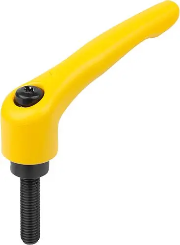 Produktfoto 1 von KLEMMHEBEL GR.0 M03X6, ZINK GELB RAL1021 STRUKTURMATT, KOMP:STAHL BRÜNIERT