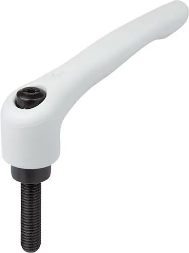 Produktfoto 1 von KLEMMHEBEL GR.5 M16X30, ZINK GRAU RAL7035 STRUKTURMATT, KOMP:STAHL BRÜNIERT