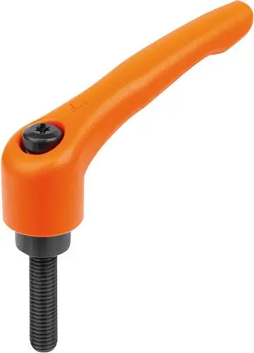 Produktfoto 1 von KLEMMHEBEL GR.0 M03X20, ZINK ORANGE RAL2004 STRUKTURMATT, KOMP:STAHL BRÜNIERT