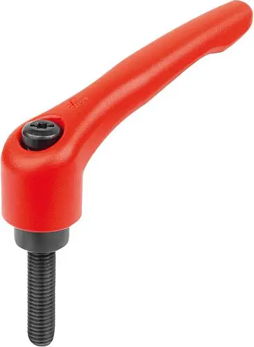 Produktfoto 1 von KLEMMHEBEL GR.0 M04X50, ZINK ROT RAL3020 STRUKTURMATT, KOMP:STAHL BRÜNIERT