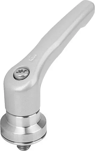 Produktfoto 1 von KLEMMHEBEL MIT SPANNKRAFTVERSTÄRKER GR.2 M08X30, ZINK SILBER-METALLIC KUNSTSTOFFBESCHICHTET, KOMP:EDELSTAHL