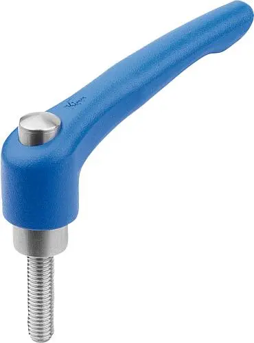 Produktfoto 1 von KLEMMHEBEL MIT SCHUTZKAPPE GR.2 M08X40, ZINK BLAU RAL5017 STRUKTURMATT, KOMP:EDELSTAHL BLANK