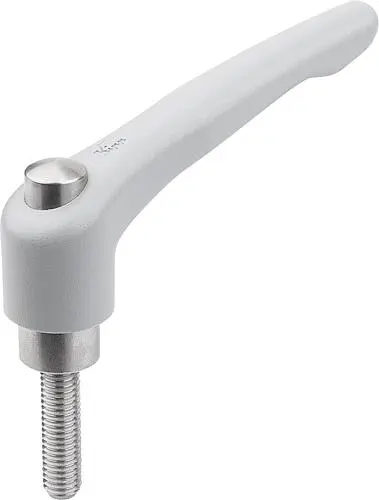 Produktfoto 1 von KLEMMHEBEL MIT SCHUTZKAPPE GR.2 M10X60, ZINK GRAU RAL7040 STRUKTURMATT, KOMP:EDELSTAHL BLANK
