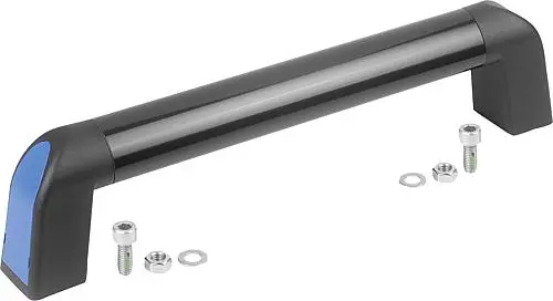 Produktfoto 1 von ROHRGRIFF BIGHAND, A=400, L=433,4, D=8 ALUMINIUM SCHWARZGRAU PULVERBESCHICHTET, KOMP:THERMOPLAST
