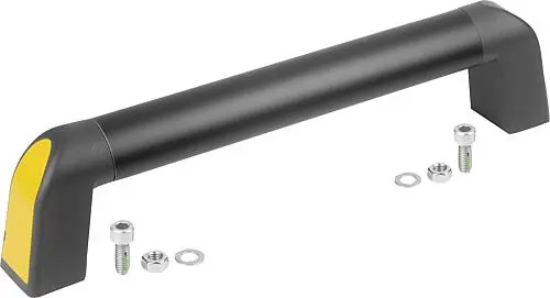 Produktfoto 1 von ROHRGRIFF BIGHAND, A=180, L=213,4, D=8 ALUMINIUM SCHWARZ ELOXIERT, KOMP:THERMOPLAST SCHWARZGRAU RAL7021,