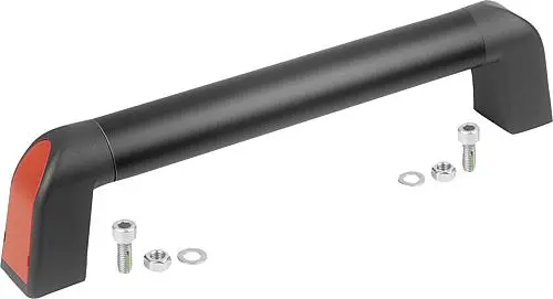 Produktfoto 1 von ROHRGRIFF BIGHAND, A=350, L=383,4, D=8 ALUMINIUM SCHWARZ ELOXIERT, KOMP:THERMOPLAST SCHWARZGRAU RAL7021,