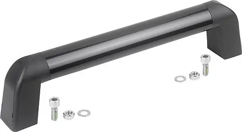 Produktfoto 1 von ROHRGRIFF BIGHAND, A=200, L=233,4, D=8 ALUMINIUM SCHWARZGRAU PULVERBESCHICHTET, KOMP:THERMOPLAST