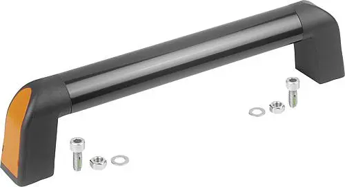 Produktfoto 1 von ROHRGRIFF BIGHAND, A=350, L=383,4, D=8 ALUMINIUM SCHWARZGRAU PULVERBESCHICHTET, KOMP:THERMOPLAST